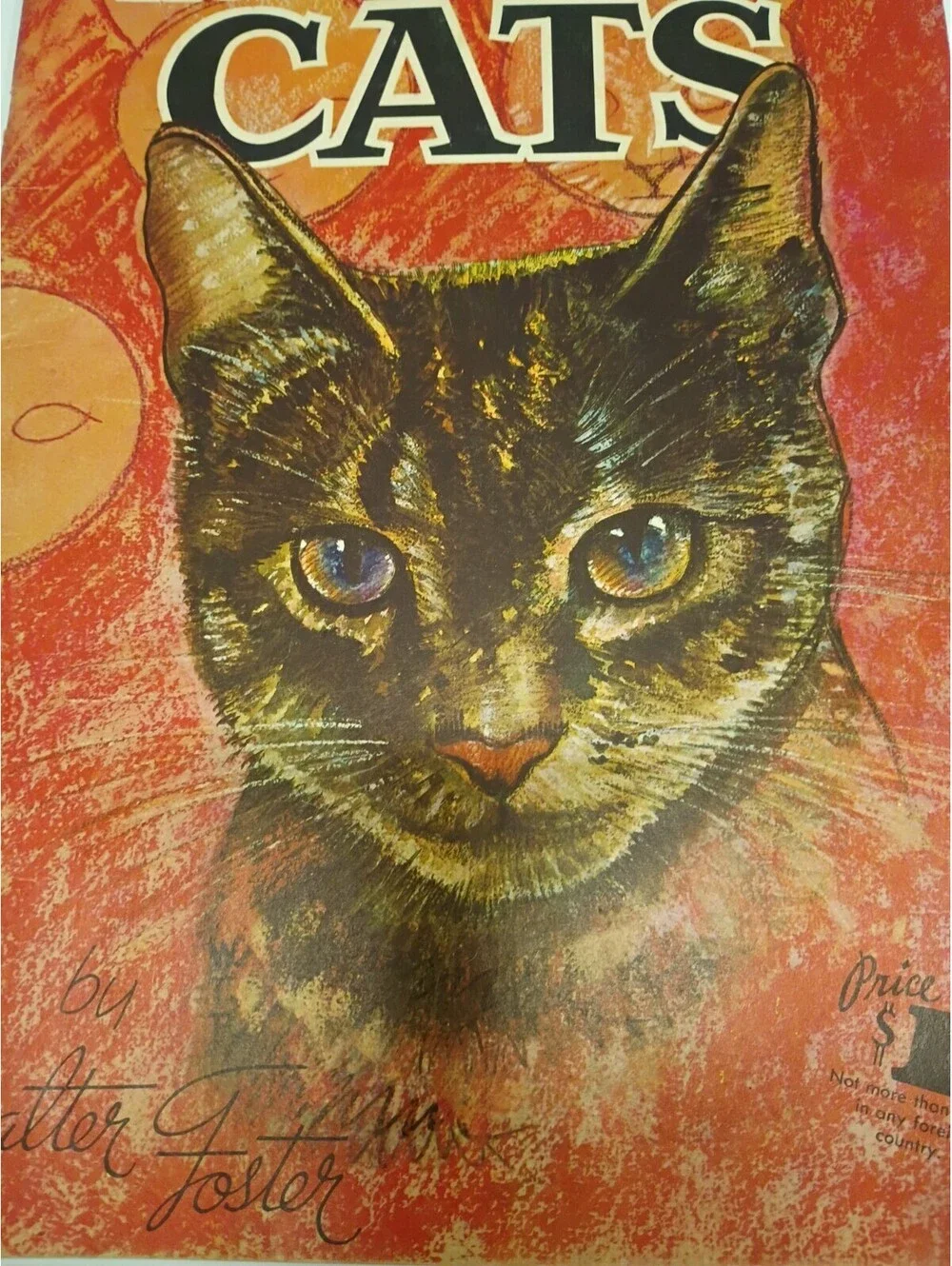 *2*  VINTAGE Large Books-How To Draw Horses & How To Draw Cats by WALTER FOSTER